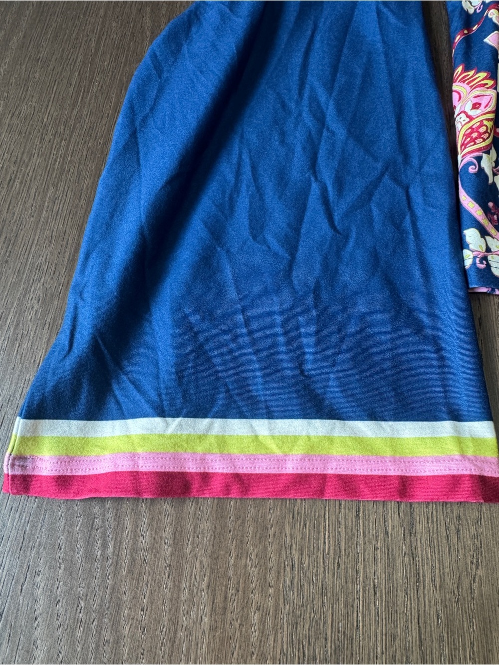 Johnny Was Active Floral Performance Long Sleeve Top Blue Pink Relaxed Size L - Picture 6 of 13